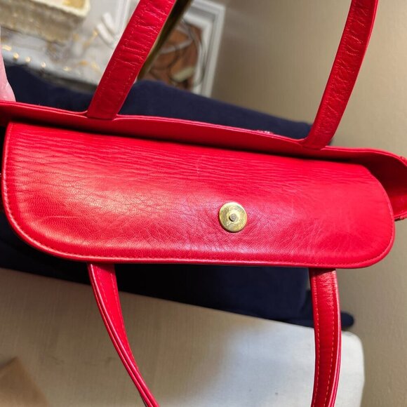 Stuart Weitzman Papillion Red Leather Handbag - Picture 9 of 14